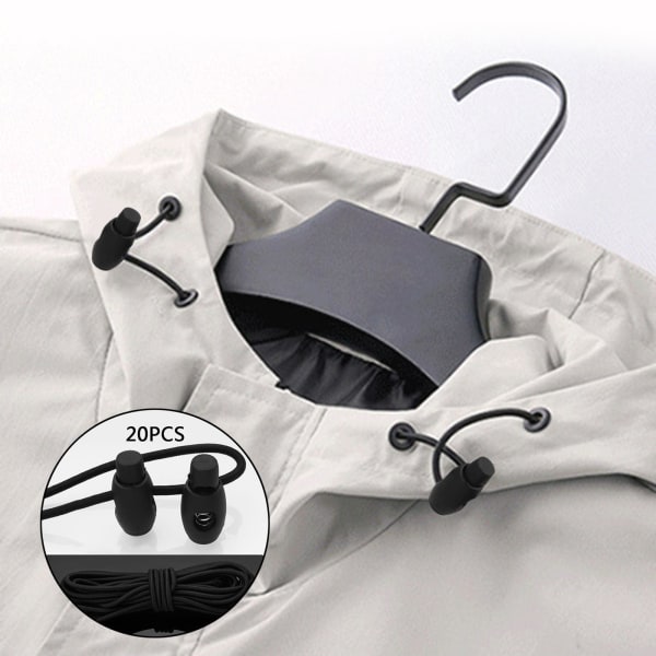 1/2/3/5 20st plastsnörelås Ändfjäderbelastad slider + För Black Style 3 1Set
