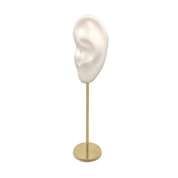1/2/3 Örhänge Display Stand Human Ear Model Stud Holder Showcase Left Ear White Height: 18cm 1Set
