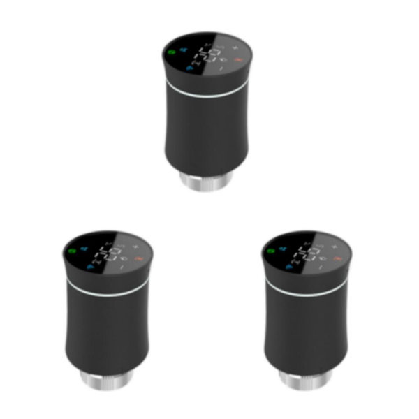 1/2/3 ABS Doodle Smart Home Uppvärmning Fjärrkontrollventil För black 3PCS