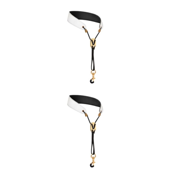 1/2/3 Saxofon Halsrem Vadderad Bekväm för sopran White 45cm 2Set