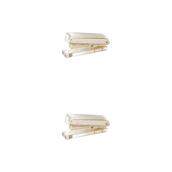 1/2/3/5 Klassisk Häftapparat Brevpapper Gåva för Hemma skolkontoret Gold 2PCS