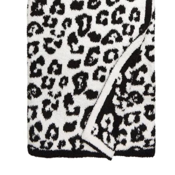 1/2/3 Throw Blanket Leopard Print Flanell Fleece Filtar Plysch black 51x71in 1Set