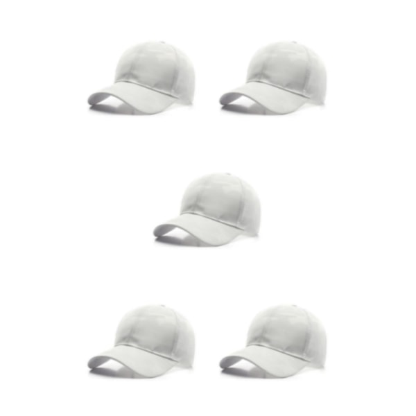 1/3/5 Lätt och andas cap för män - Håll dig bekväm white 5PCS