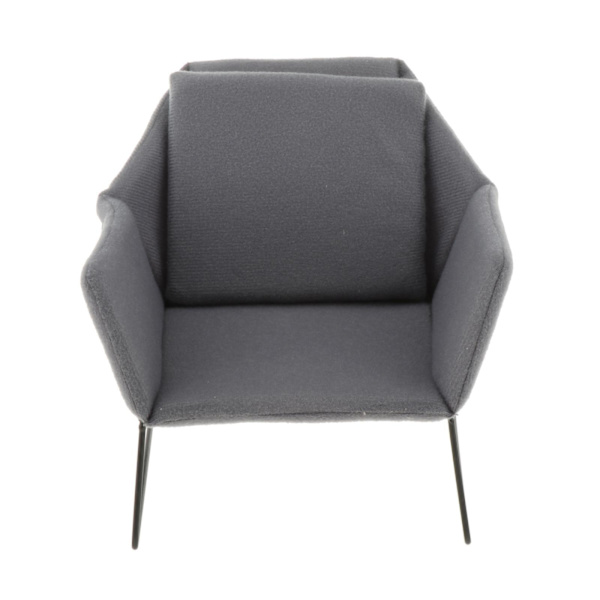 1/2 Miniatyr Soffa Fåtölj Möbel Soffa 1/6 Deep Gray 16.5x16.5x14.5cm 1Set