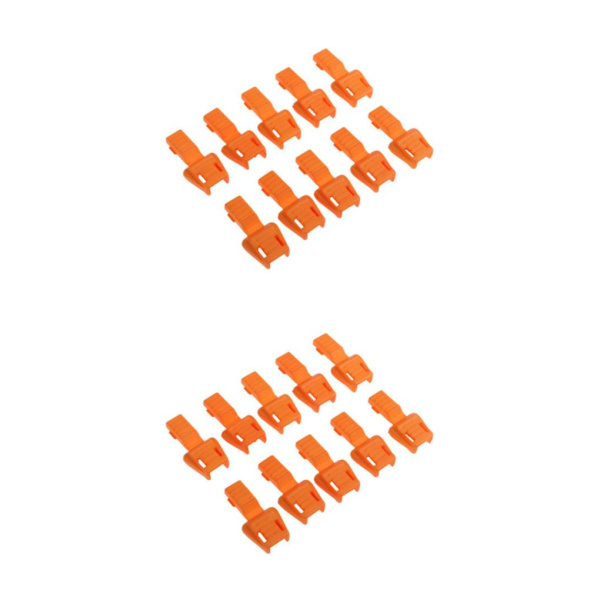 1/2/3/5 10 Styck Plast För Dragkedja Avdragare Ändlås Dragkedja Drag Orange 3.5x1.7cm 2Set