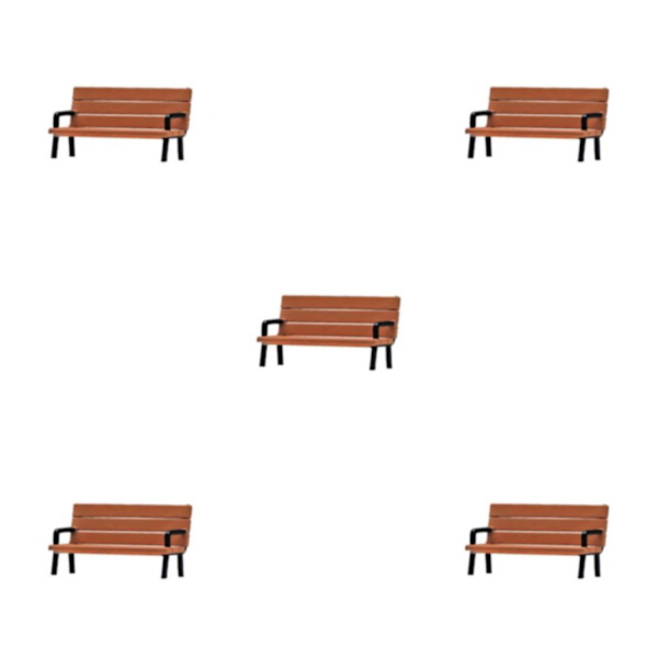 1/2/3/5 Handmålad 1/64 bänk Människor Modell Filmrekvisita Only Bench 5Set