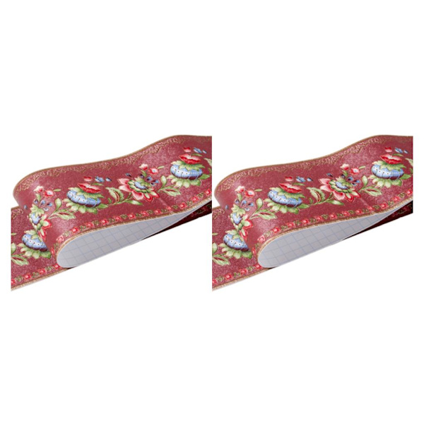 1/2/3/5 Retro Fashion PVC vattentät midjelinje för robust vägg red  lantern flower 2Set