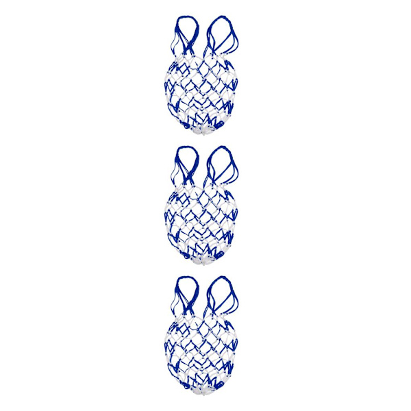 1/2/3/5 Basket Ball Carry Mesh Förvaring Nätpåshållare Blue White 3PCS
