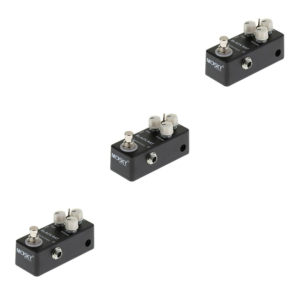 1/3 Black Rat Distortion Gitarreffektpedal för gitarrdelar 3PCS
