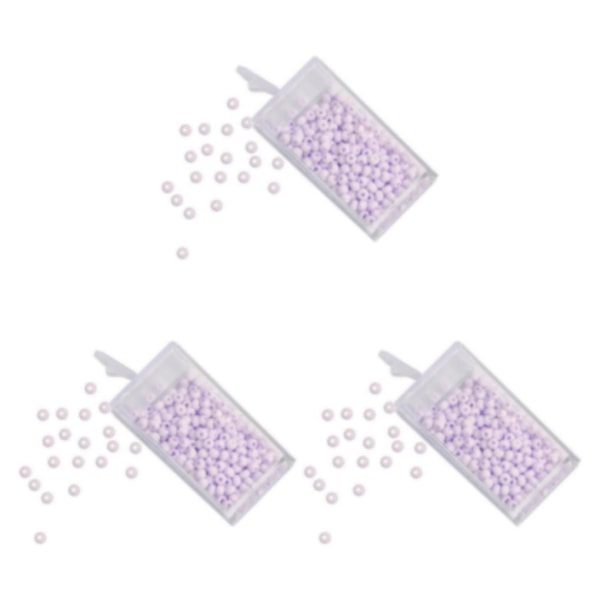 1/2/3/5 Beads DIY Smycken Retro Craft Kit Etniskt för hantverksmärke purple 3mm 3Set