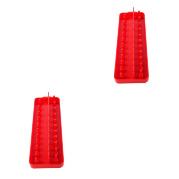 1/2 Socket Organizer Hållare Rack Sleeve Förvaringsfäste Verktygslåda Red Imperial S 2Set