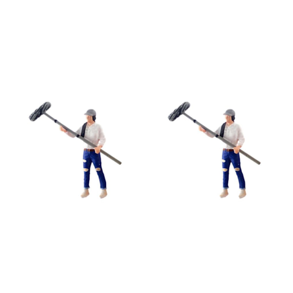 1/2/3/5 1:64 Handmålad modell Människor Figur Diorama Scenery Assistant White height 2.8-3cm 2Set
