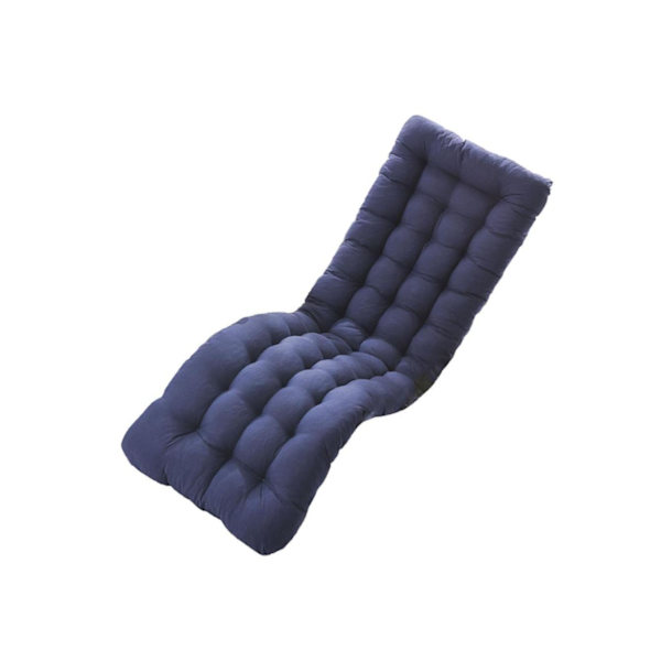 Bekväm polyester trädgårdsfåtöljskudde förtjockad matta Navy 48*125*8cm