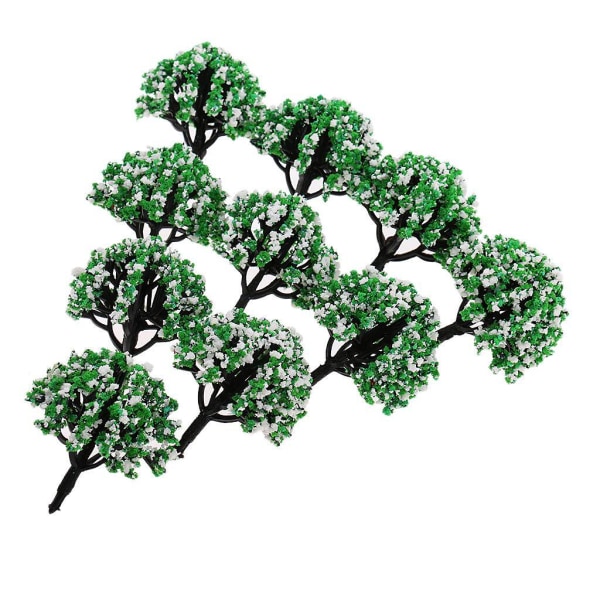 10 stycken modell Blomträd Grönt landskapslandskap för Diorama