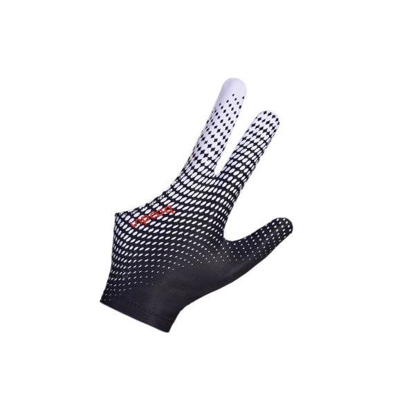 1/2/3/5 Biljardhandskar Vänster/Höger Hand 3 Fingers Shooters Black White 5PCS