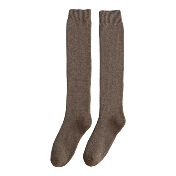 1/2 Andas bomull Herr Knähög Varm Lång Vinter Tjock Brown 39cm 1Set