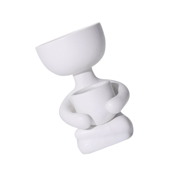 1/3 keramisk blomkruka Mänsklig blomvas växtkruka White 10x6x8cm 10x9x6cm 10x6x8cm 1Set