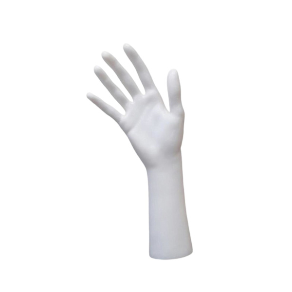 Skyltdocka Hand Smycken Display Hållare Stöd för Chain Hand White 25.5cm