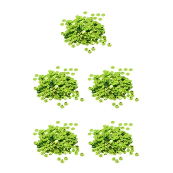2/3/5 400 stycken runda kupade lösa paljetter Sydekoration Green 5Set