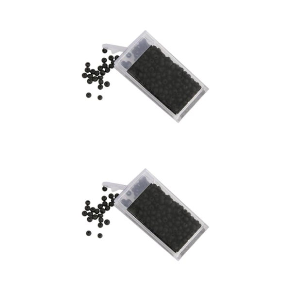 1/2/3/5 Beads DIY Smycken Retro Craft Kit Etniskt för hantverksmärke black 3mm 2Set