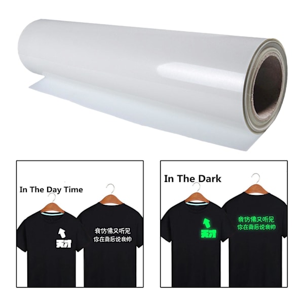1/2/3 självlysande värmeöverföringsglöd i mörkt järn på HTV DIY Crafts Green 1Set