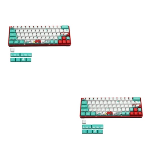 1/2 71 Nycklar Coral Sea Keycaps PBT Dye Sub Set For Cherry För MX Russian 2Set