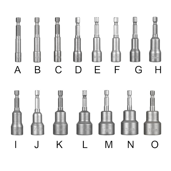 1/2/3/5 5 delar mutterdragare skaft pneumatisk skruvmejsel 11x65mm 1 Pc