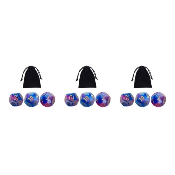 1/2/3/5 3st Akryl Astrologiska Tärningar Konstellationstärningar för Style F 3Set