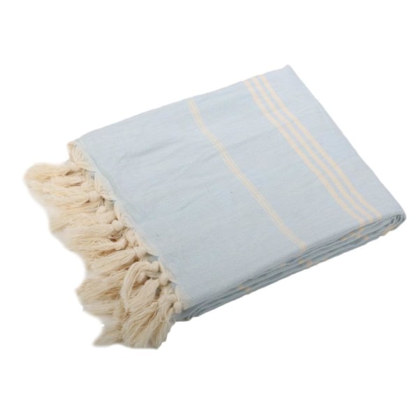 1/2 Cotton Fouta Turkish Towel Beach Spa Badhandduk Pestemal Blue 1Set