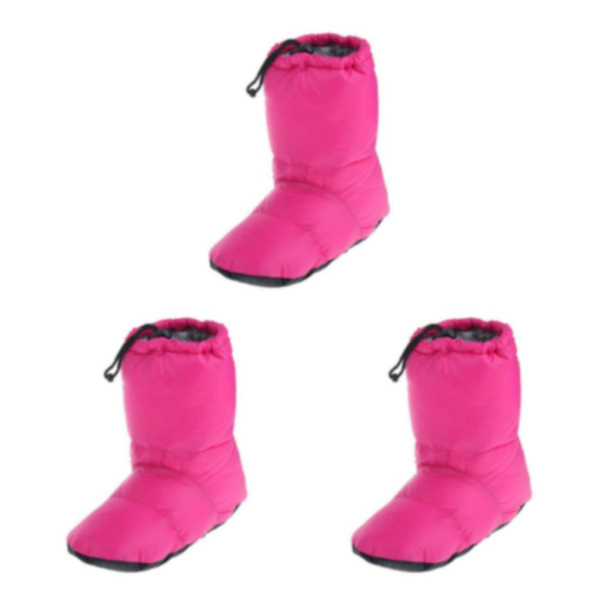 1/2/3 Vita duntofflor Vintervarma campingtältfotskor Rose Red L 3PCS