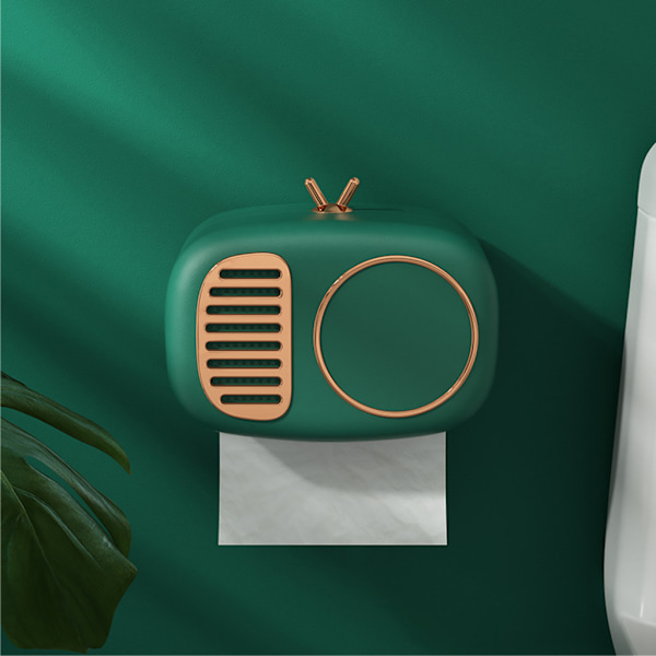 Dispenser Behållare Box Pappershandduk Dispenser för badrum Retro Green