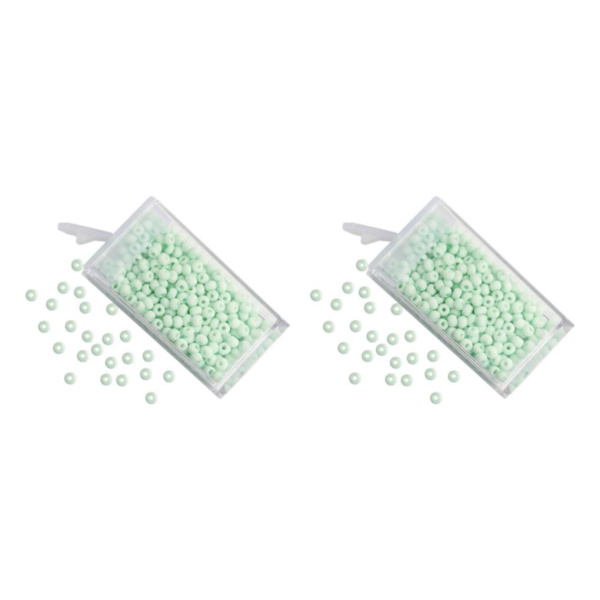 1/2/3/5 Beads DIY Smycken Retro Craft Kit Etniskt för hantverksmärke green 3mm 2Set