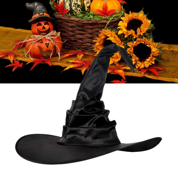 Pointed Top Witch Women Män Hat Character för Halloween No Pendant