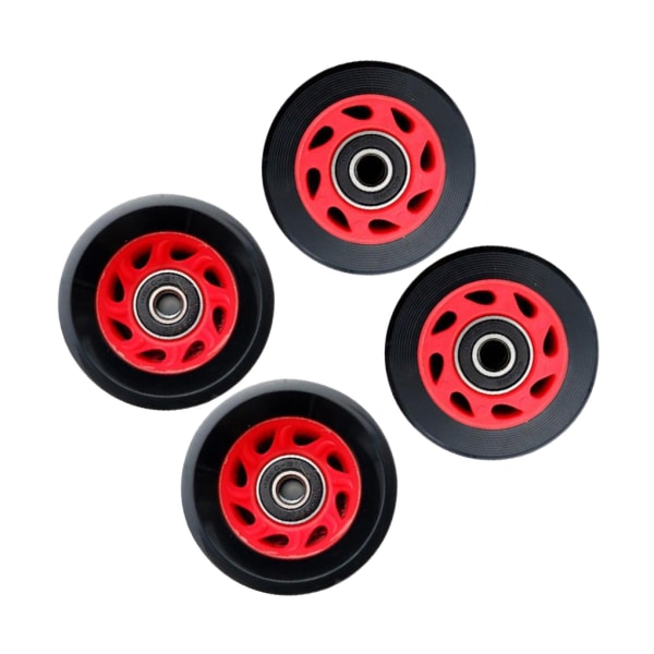 1/2/3 Inline Skate Wheel PU Slitstarka 58 mm 82A hjul Black+Red 58x58x32mm 1Set