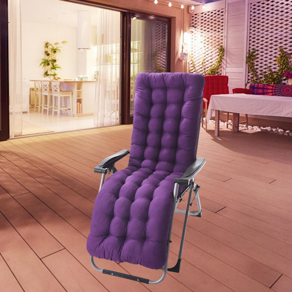 Bekväm polyester trädgårdsfåtöljskudde förtjockad matta Purple 48*170*8cm