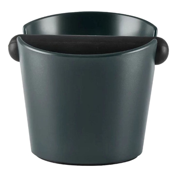 1/2 Coffee Knock Box Bin För Espresso Grinds Tamper Waste Tamp Dark Green open mouth 1Set