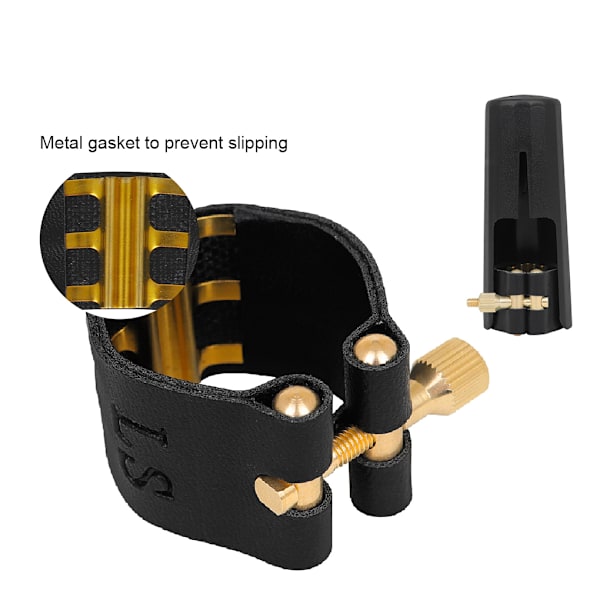 1/2/3/5 Läderligatur Sax Munstycke Cap Metall Alt 1 Pc
