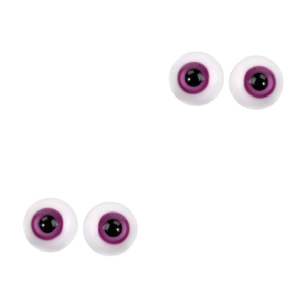 1/2/3/5 2x Doll Eyes Wiggle Eyes för Halloween rekvisita Skulptur Purple diameter 6mm 2Set