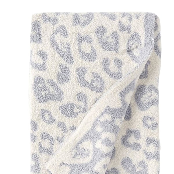 1/2/3 Throw Blanket Leopard Print Flanell Fleece Filtar Plysch white 51x71in 1Set