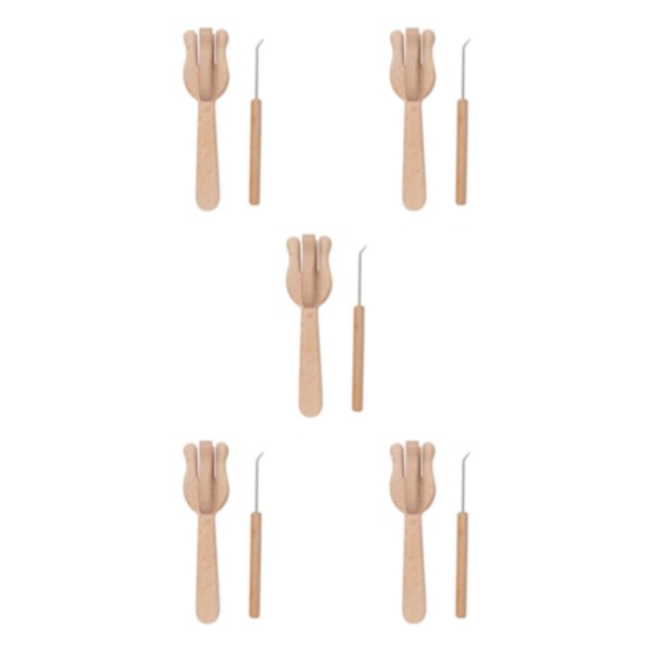 1/2/3/5 Stickverktyg Träform Handvävstol Multifunktionell 5Set