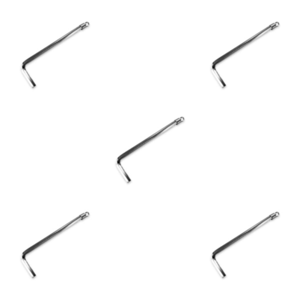 1/2/3/5 Kompatibilitet möter hållbarhet för effektiv ficklampa L-shaped wrench 6.1*0.329*0.2cm 5PCS