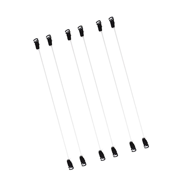 1/3/5 3 par Elastic Fish Line Nylon med krok för hår Black XL 1Set