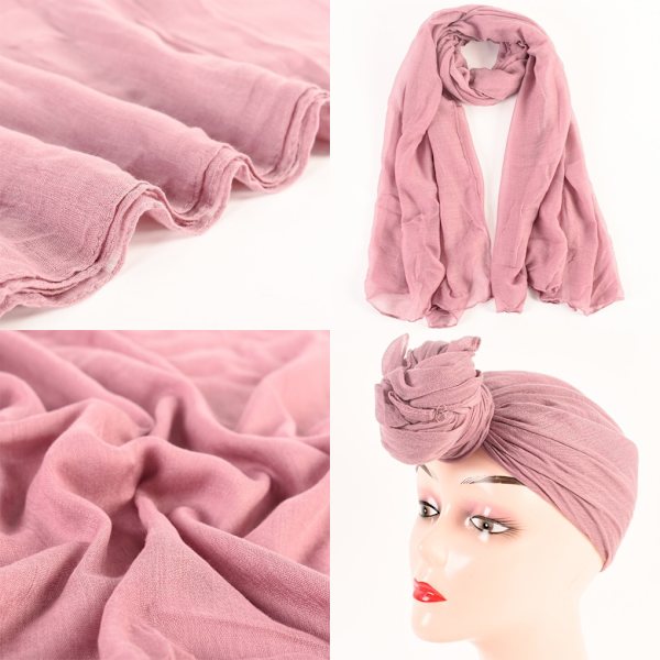1/2/3/5 Mjuka andningsbara halsdukar för kvinnor Lyxiga och Rose Red 1Set