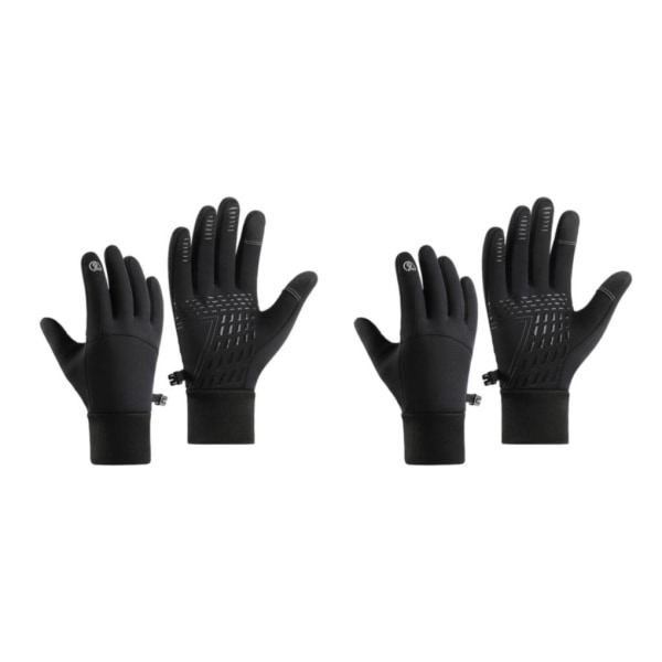 1/2/3/5 polyuretan vinterhandskar för oöverträffad värme och Black M 2PCS