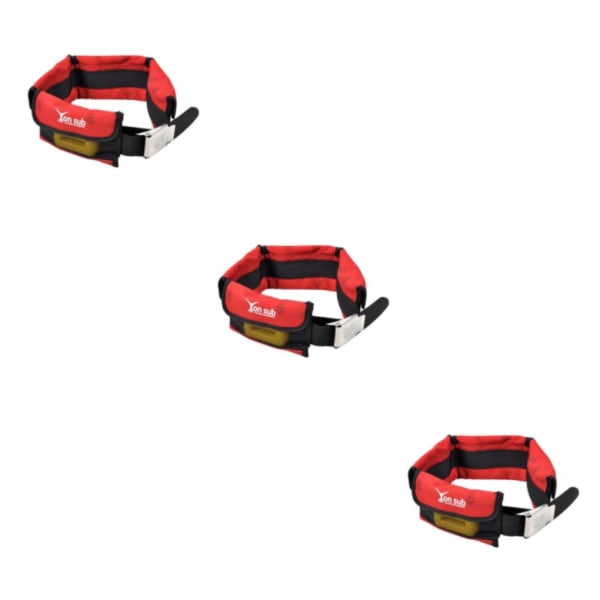 1/2/3 Dykning Heavy Duty Bälte Snorkling Webbing & fickor Red 145cm 3Set