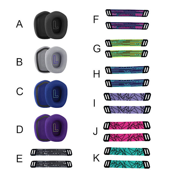1/2/3/5 Öronkuddar Kudde Hörselskydd Andas Gamer Purple Ear Pads 1 Pc