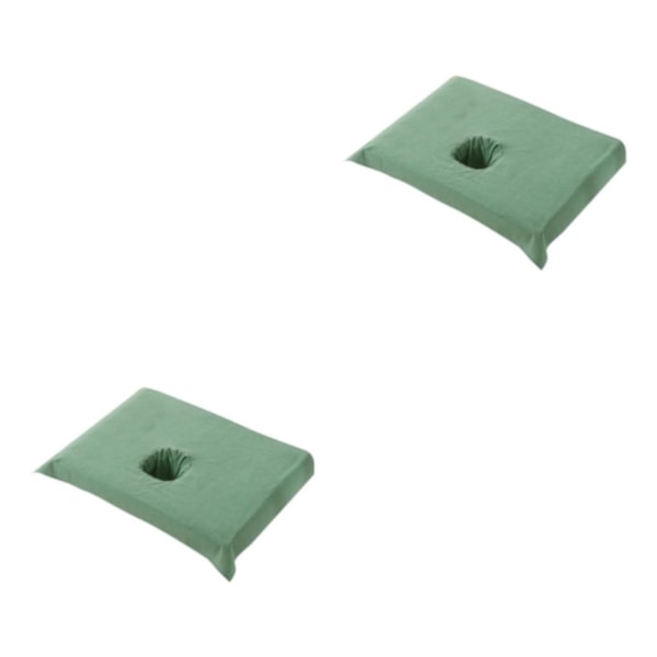 1/2/3/5 Cotton SPA Halvt cover Skönhetssalong Säng Ansiktshål Dark Green 50x70cm 2Set