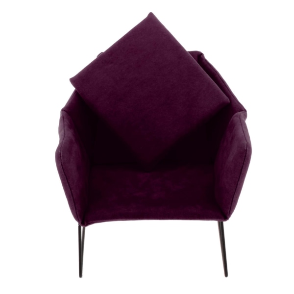 1/2 Miniatyr Soffa Fåtölj Möbel Soffa 1/6 Purple 16.5x16.5x14.5cm 1Set