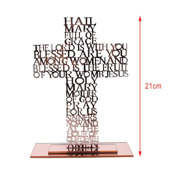 1/2/3/5 Stående krucifix Jesus Scriptures Cross Bön Rose Gold 20cm 1Set