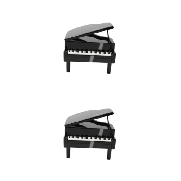 1/2 Piggy Bank Piano Form Heminredning Handgjord samlarlåda black 13.8 x 9.5cm 2Set